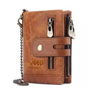 Carteira Masculina de Couro Antifurto - Jeep Locked