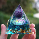 Orgonite Pirâmide com Obsidiana - Stay Positive