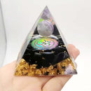 Orgonite Pirâmide com Obsidiana - Stay Positive