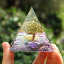 Orgonite Pirâmide com Obsidiana - Stay Positive