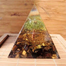 Orgonite Pirâmide com Obsidiana - Stay Positive