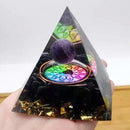 Orgonite Pirâmide com Obsidiana - Stay Positive