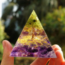Orgonite Pirâmide com Obsidiana - Stay Positive